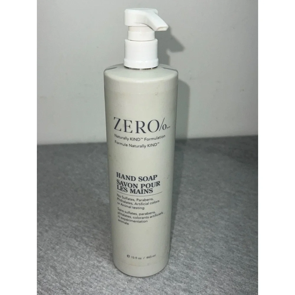 Zero% Set Of Body Lotion Hand Soap & Shower Gel 15 Fl Oz Each Naturally Kind